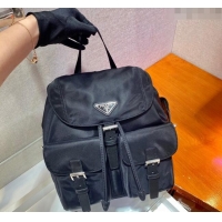 Top Quality Prada Small Nylon Backpack 1BZ677 Black 2023