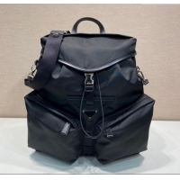 Buy Classic Prada Mens Re-Nylon and leather backpack bag 2VZ108 Black 2024