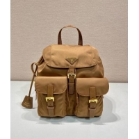 Particularly Recommended Prada Small Nylon Backpack bag 1BZ677 Cork Beige 2024