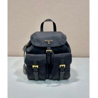 Buy Wholesale Prada Small Nylon Backpack Bag 1BZ677 Black/Gold 2024