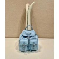 New Product Prada Re-Nylon Mini Backpack Bag 1BH029 Light Blue 2024