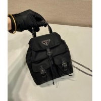 Spot Bulk Prada Re-Nylon Mini Backpack Bag 1BH029 Black 2024