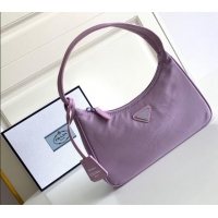 Spot Discount Prada Re-Nylon Re-Edition 2000 Mini Bag 1NE515 Light Purple 2023