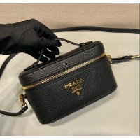 New Stylish Prada Leather Mini Bag 1BH202 Black 2023