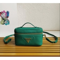 Fashion Luxury Prada Leather Mini Bag 1BH202 Green 2023