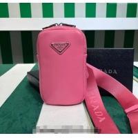 Popular Style Prada Lambskin Leather Phone Mini Bag 1BP027 Pink 2023