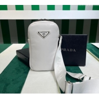 Trendy Design Prada Lambskin Leather Phone Mini Bag 1BP027 White 2023