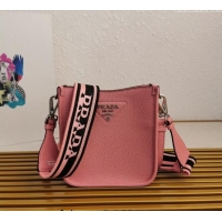 Best Quality Prada Grained Leather Mini Shoulder Bag 1BH191 Pink 2023