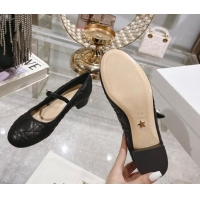 Most Popular Dior Mary Janes Ballet Pumps 5cm in Quilted Cannage Calfskin with Pearl Black 814048