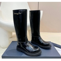 Popular Style Dior Diorebel High Boots 4cm in Black Brushed Calfskin 905008