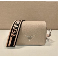 Fashion Discount Prada Leather shoulder bag 1BD332 Sand Beige 2023