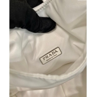 Low Cost Prada Soft Padded Re-Nylon Mini Bag 1BA359 White 2023