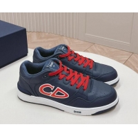 Top Design DIOR AND STONE ISLAND B57 Low-Top Sneakers in Smooth Calfskin Dark Blue 905017