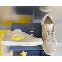 Popular Style DIOR AND STONE ISLAND B57 Low-Top Sneakers in Smooth Calfskin Beige 905018