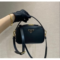 Hot Sell Cheap Prada Odette leather mini-bag 1BH203 Black 2023