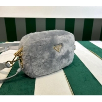 Top Grade Prada Wool Mini Bag 1BH192 Grey 2023