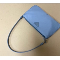 Most Popular Prada Re-Nylon mini bag 1NI545 Light Blue 2023