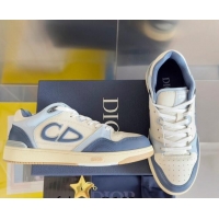 Modern Dior B57 Low-Top Sneakers in CD Calfskin Leather Light Blue 905024