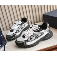 Luxury Dior B30 Sneakers in CD Mesh and Technical Fabric White/Grey/Black 905028