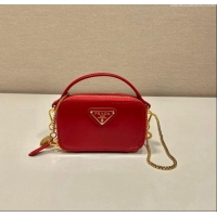 Famous Brand Prada Patent leather mini-pouch 1NR025 Red 2024