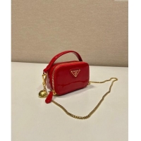 Famous Brand Prada Patent leather mini-pouch 1NR025 Red 2024