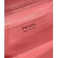 Buy Discount Prada Mini Bag in Ostrich Embossed Leather 1BH202 Pink 2024