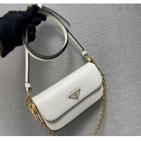 Promotional Prada Saffiano leather mini-bag 1BD356 White 2024