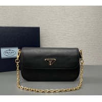 Top Quality Prada Saffiano leather mini-bag 1BD356 Black 2024