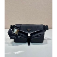 Super Quality Prada Re-Nylon and leather belt bag 2VH174 Black 2024