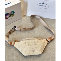 Trendy Design Prada Straw Belt Bag PA0729 Beige 2024