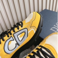 Sumptuous Dior B30 Sneakers in CD Mesh and Technical Fabric Yellow 905036