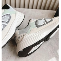 Best Grade Dior B30 Sneakers in CD Mesh and Technical Fabric White/Green 905037