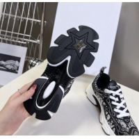 Buy Luxury Dior Vibe Sneakers in Mesh Printed with Oblique Motif and Leather-Effect Panels Black 905046