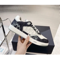 Best Product Dior B27 Low-Top Sneakers in Black Printed Canvas and Oblique Galaxy Leather 905057