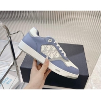 Trendy Design Dior B27 Low-Top Sneakers in Smooth Calfskin and Oblique Galaxy Leather Light Blue 905061