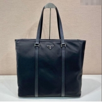 Super Quality  Prada Mens Re-Nylon and Saffiano leather tote bag 2VG112 Black 2024