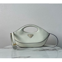 Super Quality Prada Medium leather handbag 1BA421 White 2024