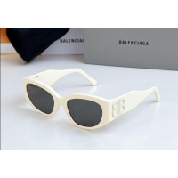 Good Quality Balenciaga Sunglasses BB0324 Ivory White 2024