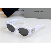 Luxurious Discount Balenciaga Sunglasses BB0324 Snow White 2024