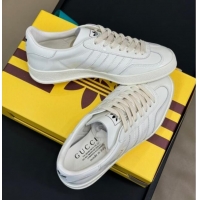 Best Price Gucci x Adidas Gazelle Patent Leather Sneakers White 080108