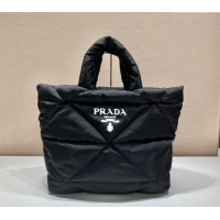 Pretty Style Prada Quilted Nylon Tote Bag 1BG411 Black 2024