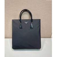 ​New Design Prada Mens Re-Nylon and Leather Handbag 2VG115 Black 2024