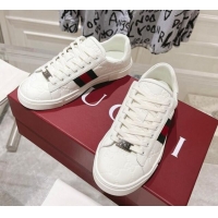 Most Popular Gucci Ace Sneakers with Web in GG Leather White 814101