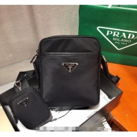 Super Quality Prada Mens Re-Nylon and Saffiano shoulder bag 2VH112 Black 2024