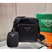 Super Quality Prada Mens Re-Nylon and Saffiano shoulder bag 2VH112 Black 2024