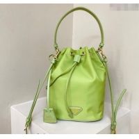 Well Crafted Prada Re-Edition 1978 Re-Nylon Bucket mini-bag 1BE067 Green 2024