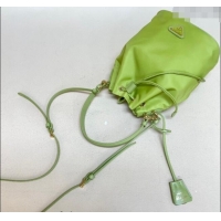 Well Crafted Prada Re-Edition 1978 Re-Nylon Bucket mini-bag 1BE067 Green 2024