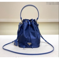 Super Quality Prada Re-Edition 1978 Re-Nylon Bucket mini-bag 1BE067 Royal Blue 2024