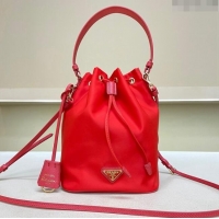 Top Grade Prada Re-Edition 1978 Re-Nylon Bucket mini-bag 1BE067 Red 2024