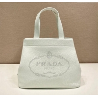 Super Quality Prada Grained Leather Tote Bag 1BC384 White 2024